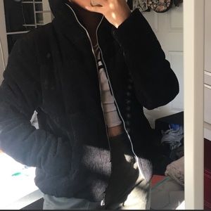Corduroy puff jacket